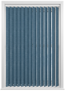 Flori Faux Suede (Blackout), Blue Jean - Vertical Blind